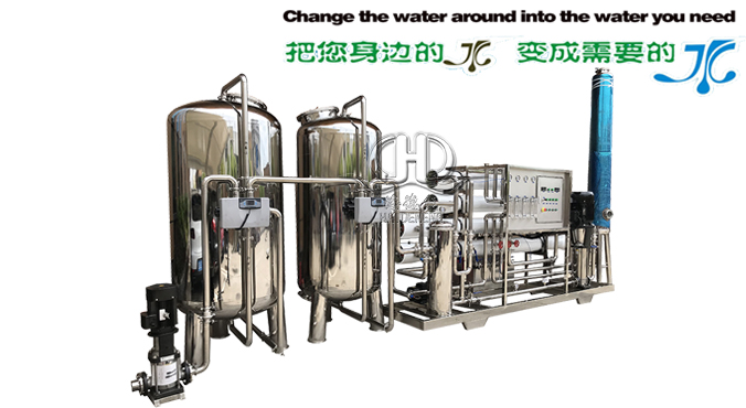 When 8 tons of automatic reverse osmosis pure water + ultrafiltration mineral water dual-use equipment. JPG